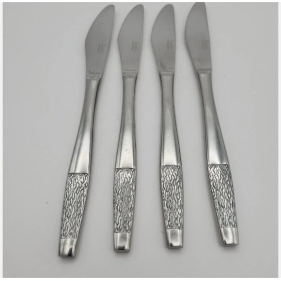 Vintage Amefa Holland Stainless Steel Dinner Knife Lot of 4 Knives Prestige Rare - Picture 3 of 14